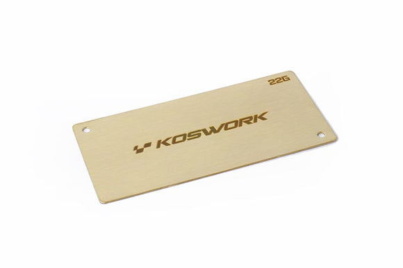 Koswork Brass Shorty Lipo Weight 94x46x0.6mm - 22g KOS04221