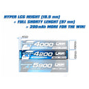 LRP LIPO 4200MAH HV HYPER LCG MOD SHORTY- GRAPH4.1   LRP432273-2