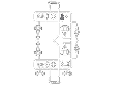 Tamiya RC TL01 B PARTS (UPRIGHT) 50736
