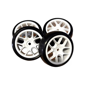 Ride 1/10 Belted TR09 Slick Tyres 10 Spoke - White  RI-36086