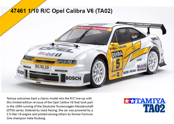 Tamiya Opel Calibra V6 Touring Car TA02 Chassis Kit 47461