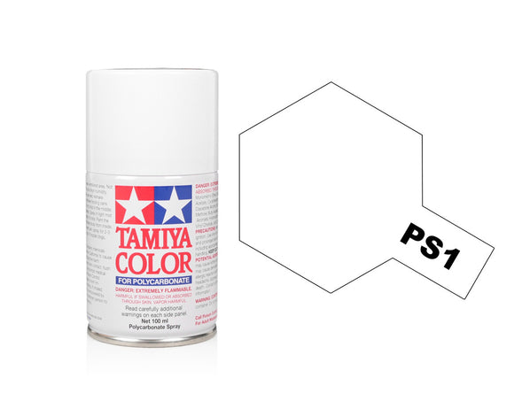 Tamiya PS-1 White Pollycarbonate Spray Paint 86001