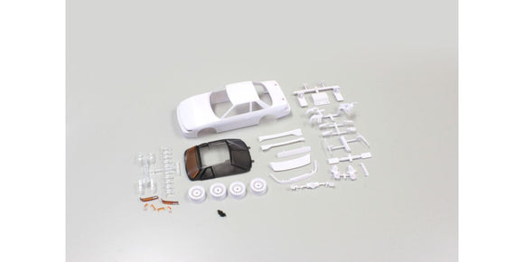 Bodyshell Nissan Silvia S13 Mini-Z + 4WD Rims (White Body)  K.MZN178