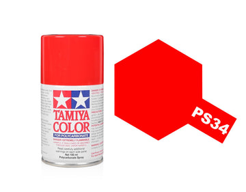 Tamiya PS-34 Bright Red Pollycarbonate Spray Paint 86034