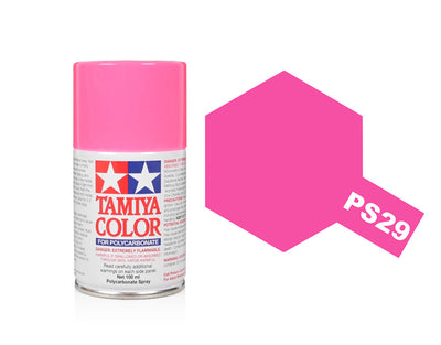 Tamiya PS-29 Fluorescent Pink Pollycarbonate Spray Paint 86029