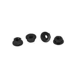 CORE RC - SERRATED ALLOY M4 NUTS - BLACK - PK4  CR196