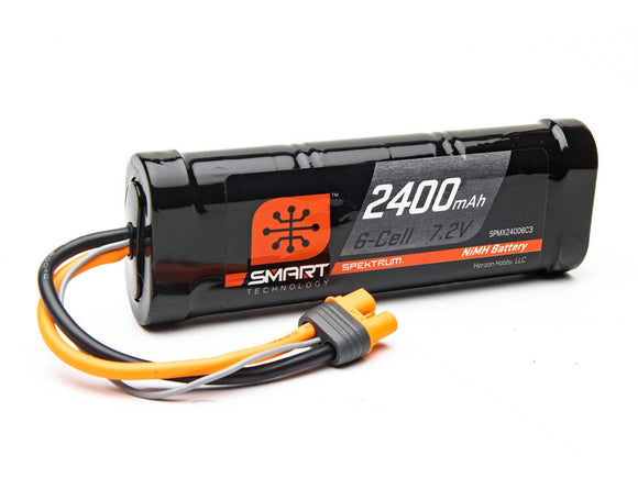 Spektrum Smart 2400mAh 6-Cell 7.2V Smart NiMH Battery IC3 O-SPMX24006C3