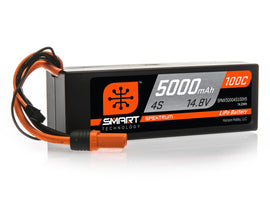 Spektrum Smart 5000mAh 4S 14.8V 100C Smart LiPo Hardcase; IC5O-SPMX50004S100H5