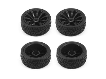 RC OVERHAUL 1/10 On Road/10 Spoke Wheel Set Black (4pcs) G-RCO-UN11