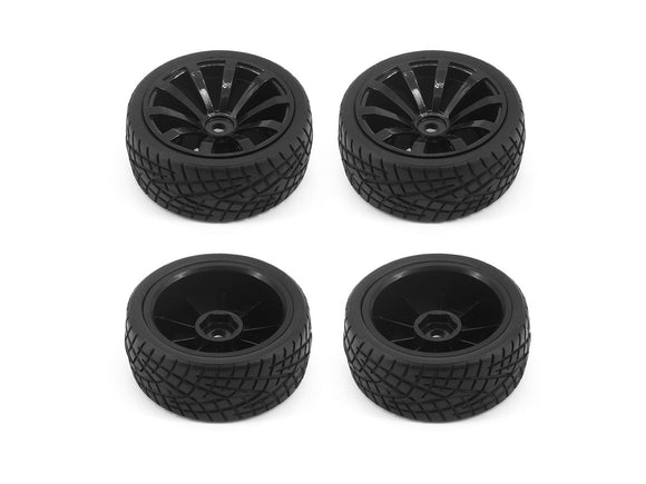 RC OVERHAUL 1/10 On Road/10 Spoke Wheel Set Black (4pcs) G-RCO-UN11