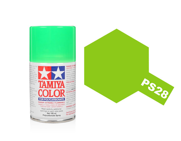 Tamiya PS-28 Fluorescent Green Pollycarbonate Spray Paint 86028