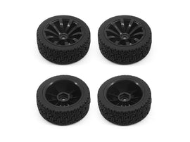RC OVERHAUL 1/10 Rally Block/10 Spoke Wheel Set Black (4pcs) G-RCO-UN09