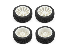 RC OVERHAUL 1/10 Rally Block/10 Spoke Wheel Set White (4pcs) G-RCO-UN10