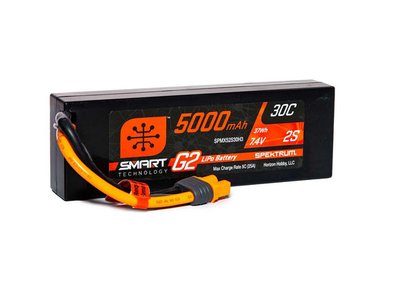 Spektrum Smart 5000mAh 2S 7.4V SMART G2 30C IC3O-SPMX52S30H3