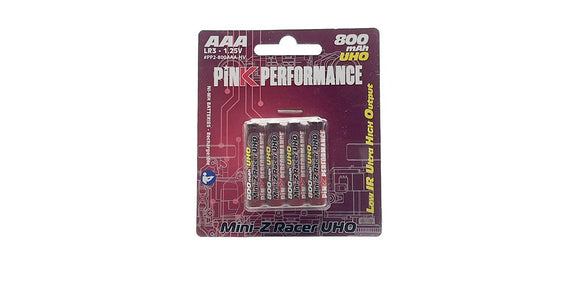 Pink Performance Batteries R3-AAA Ni-Mh 800Mah (4) UHO PP2-800AAA-HV