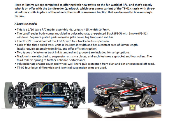 Tamiya Landfreeder Quadtrack TT-02FT Kit 58690