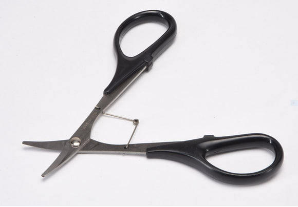 Spring Loaded Curved Scissors For Plastic Lexan & Pollycarbonate Bodyshells PTK-8278