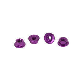 CORE RC - SERRATED ALLOY M4 NUTS; VIOLET PK 4  CR036