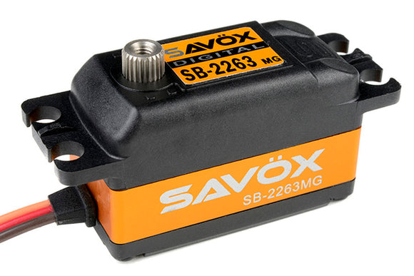 SAVOX LOW PROFILE BRUSHLESS DIGITAL SERVO 10KG/0.076S@6.0V SAV-SB2263MG