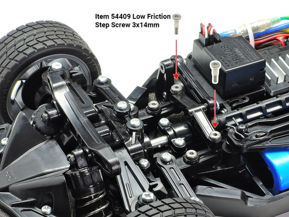 Tamiya 3X18MM Low Friction Step Screws 2pcs 54550