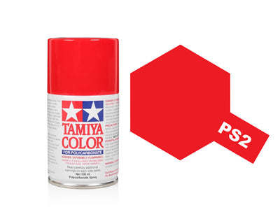 Tamiya PS-2 Red Pollycarbonate Spray Paint 86002
