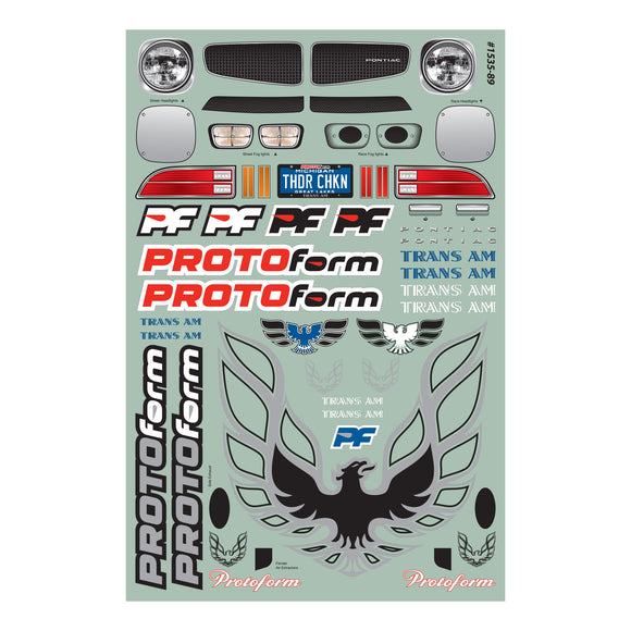 1/10 1971 Pontiac Firebird Trans Am Clear Body: Vintage Tran  G-PRM1535-30