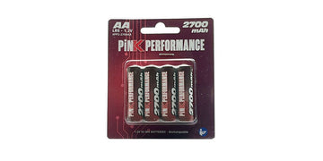 Pink Performance Batteries R6-AA Cells Ni-Mh 2700Mah (4) 50x14mm 120g  PP2-2700A