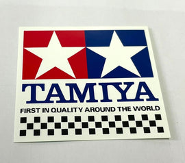 Original Tamiya Co. Chequer Flag Logo Stickers 3 pcs