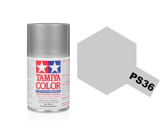 Tamiya PS-36 Silver Pollycarbonate Spray Paint 86036