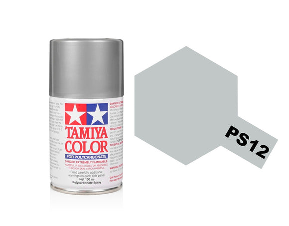 Tamiya PS-12 Silver Pollycarbonate Spray Paint 86012