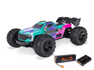 ARRMA 1/16 MINI KRATON 3S DSC 4X4 RTR with Batt/Charg, Teal/Pink C-ARA2508ST2