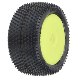 Pro-Line 1/18 Prism Rear Carpet Mini-B Tires Mounted 8mm Yellow Wheel G-PRO8297-12 - 0