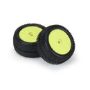 Pro-Line 1/18 Prism Rear Carpet Mini-B Tires Mounted 8mm Yellow Wheel G-PRO8297-12-1
