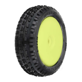 PRO-LINE 1/18 Wedge Front Carpet Mini-B Tires Mounted 8mm Yellow Whee G-PRO8298-12