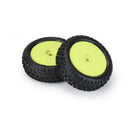 PRO-LINE 1/18 Wedge Front Carpet Mini-B Tires Mounted 8mm Yellow Whee G-PRO8298-12-2