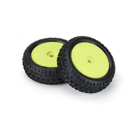 PRO-LINE 1/18 Wedge Front Carpet Mini-B Tires Mounted 8mm Yellow Whee G-PRO8298-12 - 0
