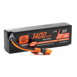 Spektrum 7.4V 1400mAh 2S 30C Smart G2 LiPo Battery: IC2 Connector O-SPMX142S30H2