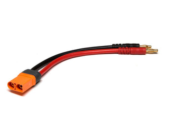Spektrum IC5 Device Charge Lead 6"; 10 AWG / 4mm Bullet O-SPMXCA504