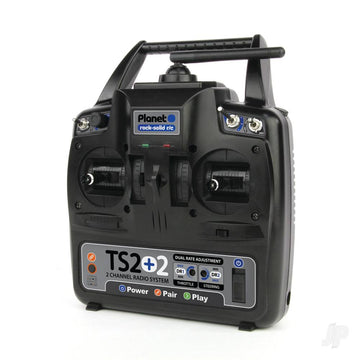Planet TS2+2 2.4GHz 2-Channel Stick Transmitter with 2 Aux Channels with 6-Channel Rx - 0