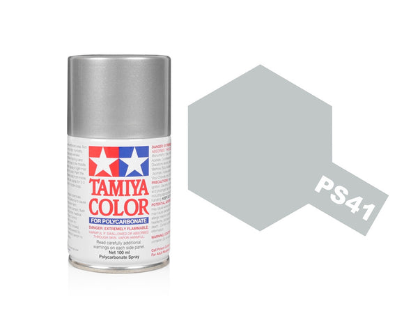 Tamiya PS-41 Bright Silver Pollycarbonate Spray Paint 86041