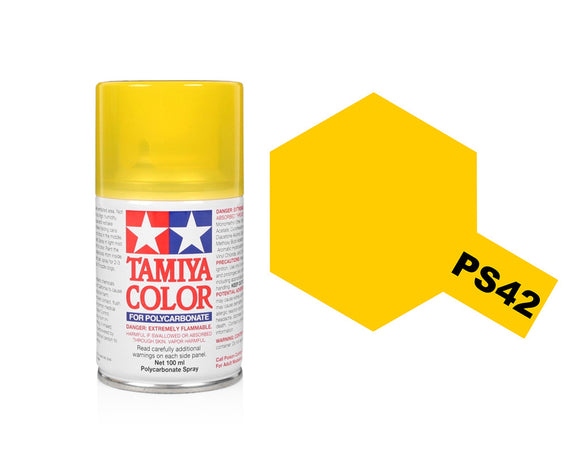 Tamiya PS-42 Translucent Yellow Pollycarbonate Spray Paint 86042