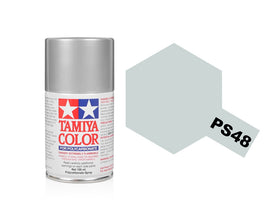 Tamiya PS-48 Semi-Gloss Silver Anodised Aluminium Pollycarbonate Spray Paint 86048