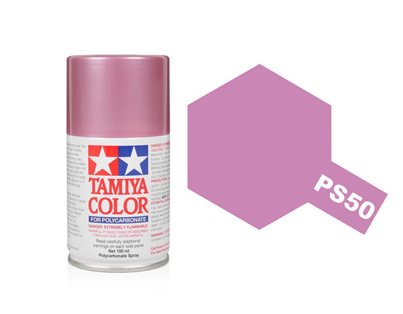 Tamiya PS-50 Sparkling Pink Alumite Pollycarbonate Spray Paint 86050