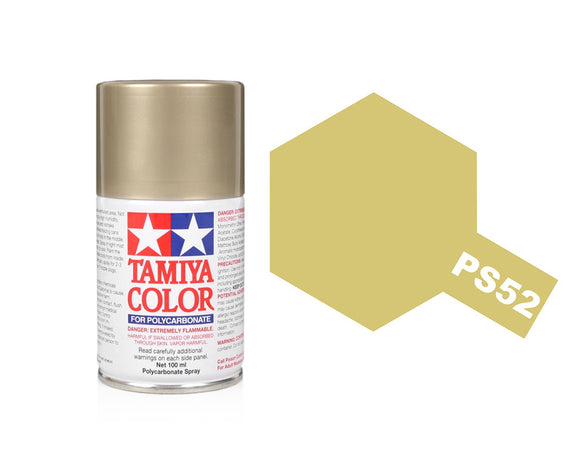 Tamiya PS-52 Champagne Gold Aluminium Pollycarbonate Spray Paint 86052