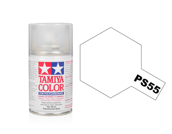 Tamiya PS-55 Flat Clear Pollycarbonate Spray Paint 86055