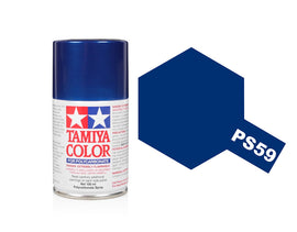 Tamiya PS-59 Dark Metallic Blue Pollycarbonate Spray Paint 86059