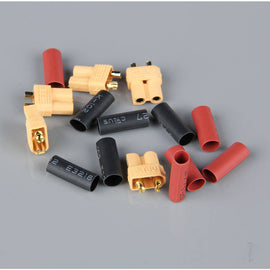 10pc pack of XT30 connector pairs, complete with heat shrink RDNAC010018