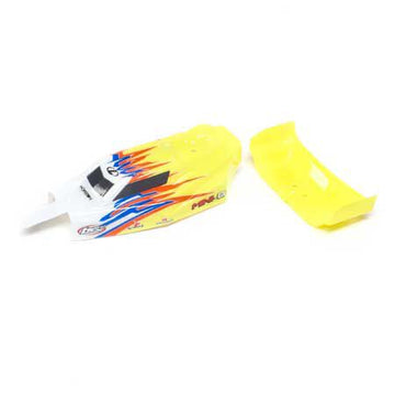 Losi Body & Wing, Yellow/White: Mini-B Z-LOS210023