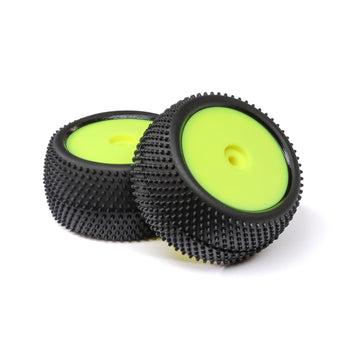 Big Shot, Rear, Mounted Tires, Yellow (2): Mini B Z-LOS41050