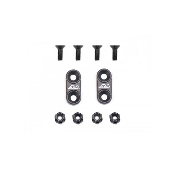 Arrowmax 1/10 On-Road Alloy Wing Mounts - Grey AM030105